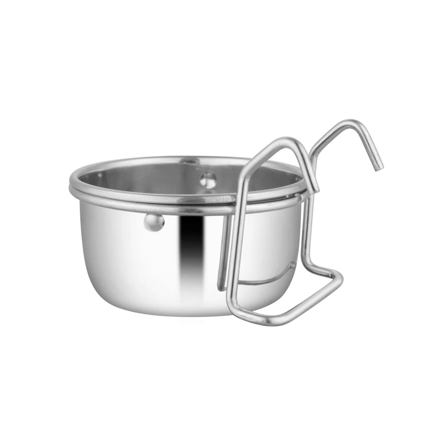 Jeffers Stainless Steel Cage Cup Pet Feeders with Hooks - Image 3