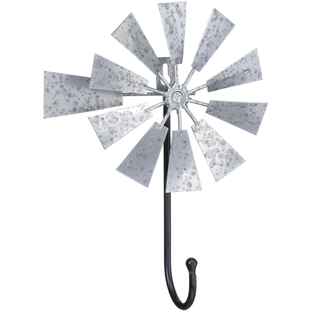 Metal Windmill Wall Hook - Image 1