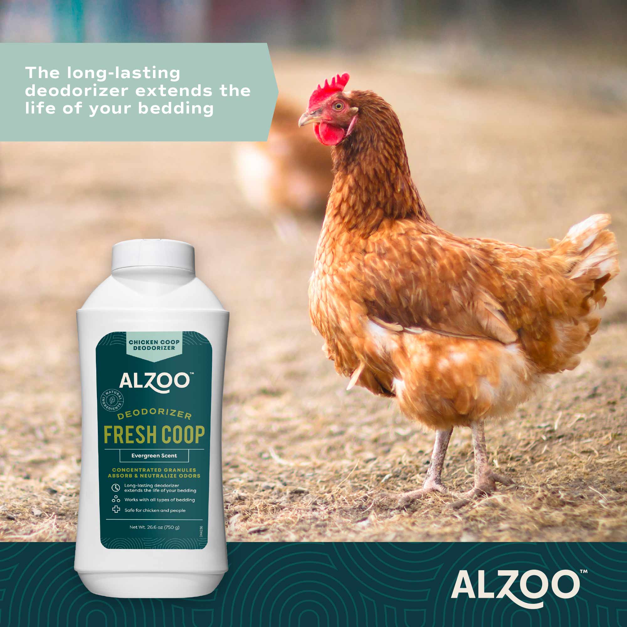 Mineral-Based Fresh My Chicken Coop Deodorizer, Evergreen Scent, 26.6 oz - Image 3