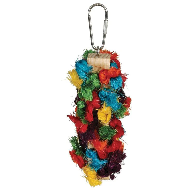 Mini Preening Block Bird Toy, Multi-color, 1″ X 5″