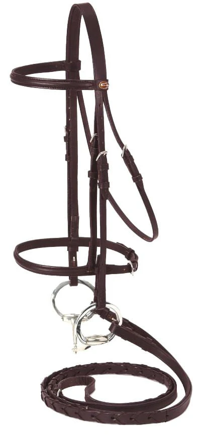 Miniature Raised Snaffle Bridle, Brown - Image 2
