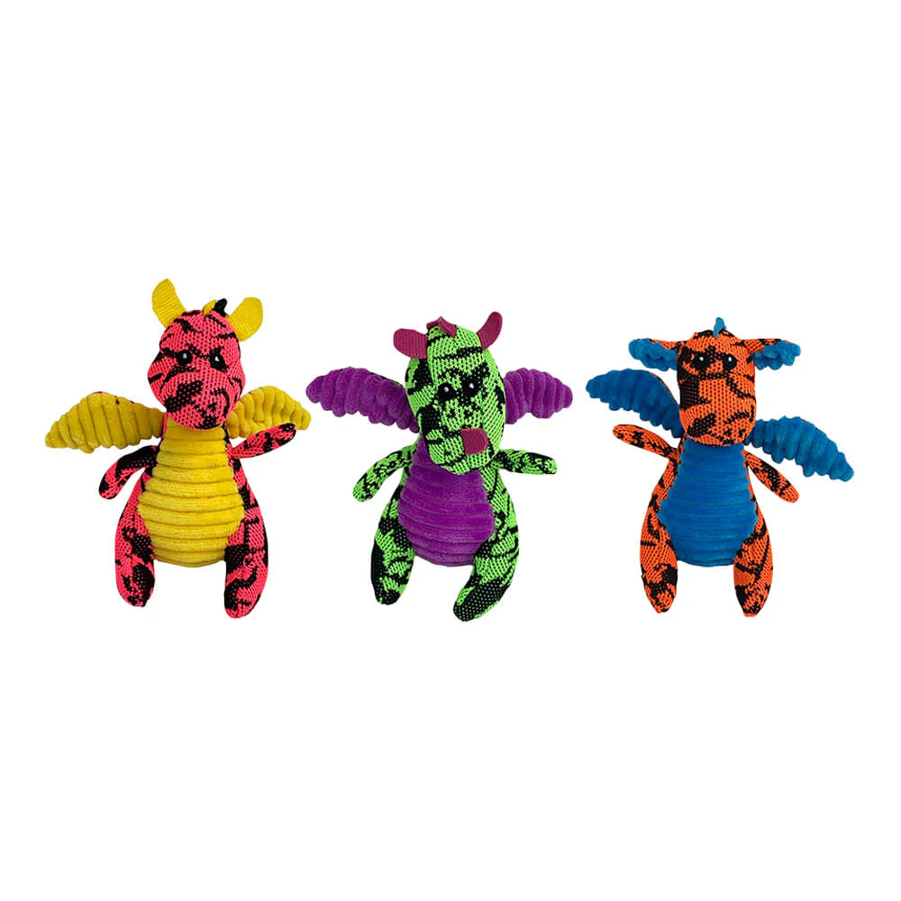 Minipet Dragon Dog Toy, Assorted Colors, 5″