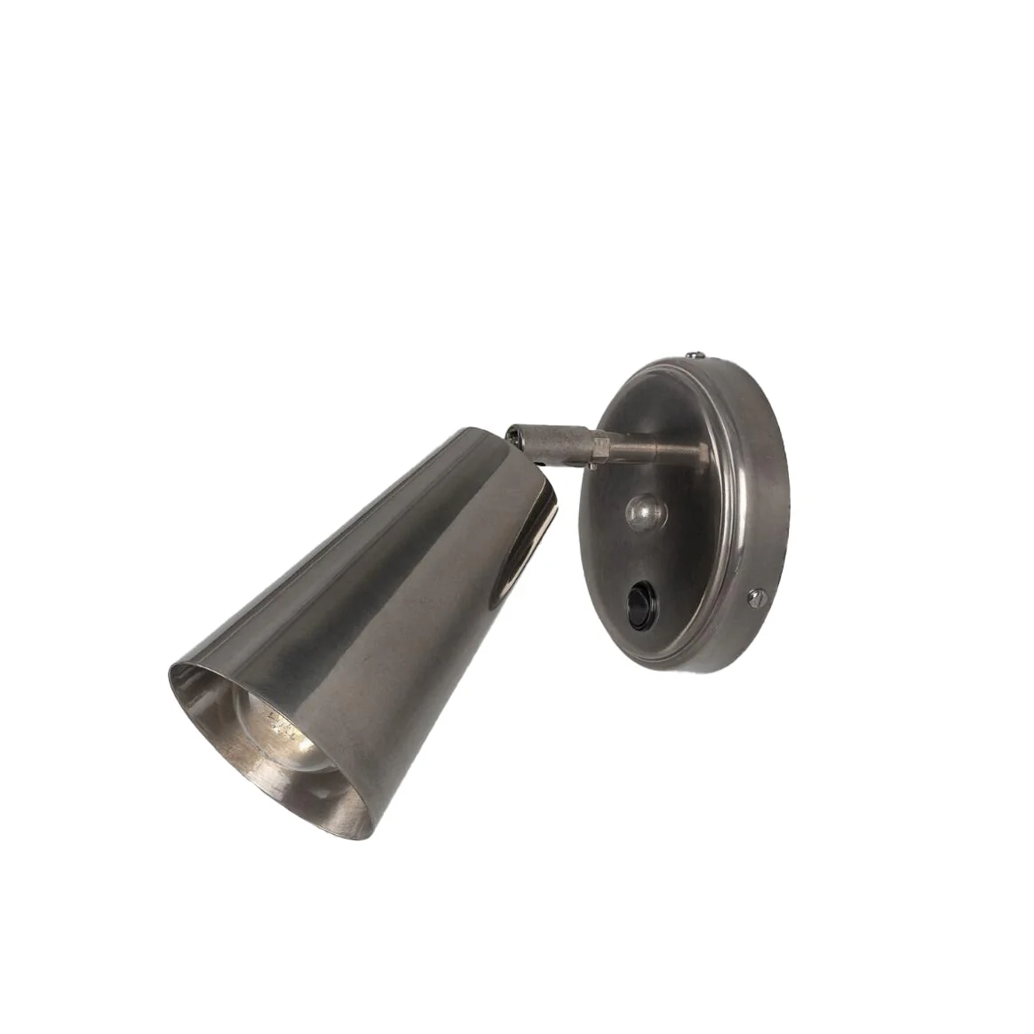 Cashel Brass Cone Wall Light with Switch - Image 3
