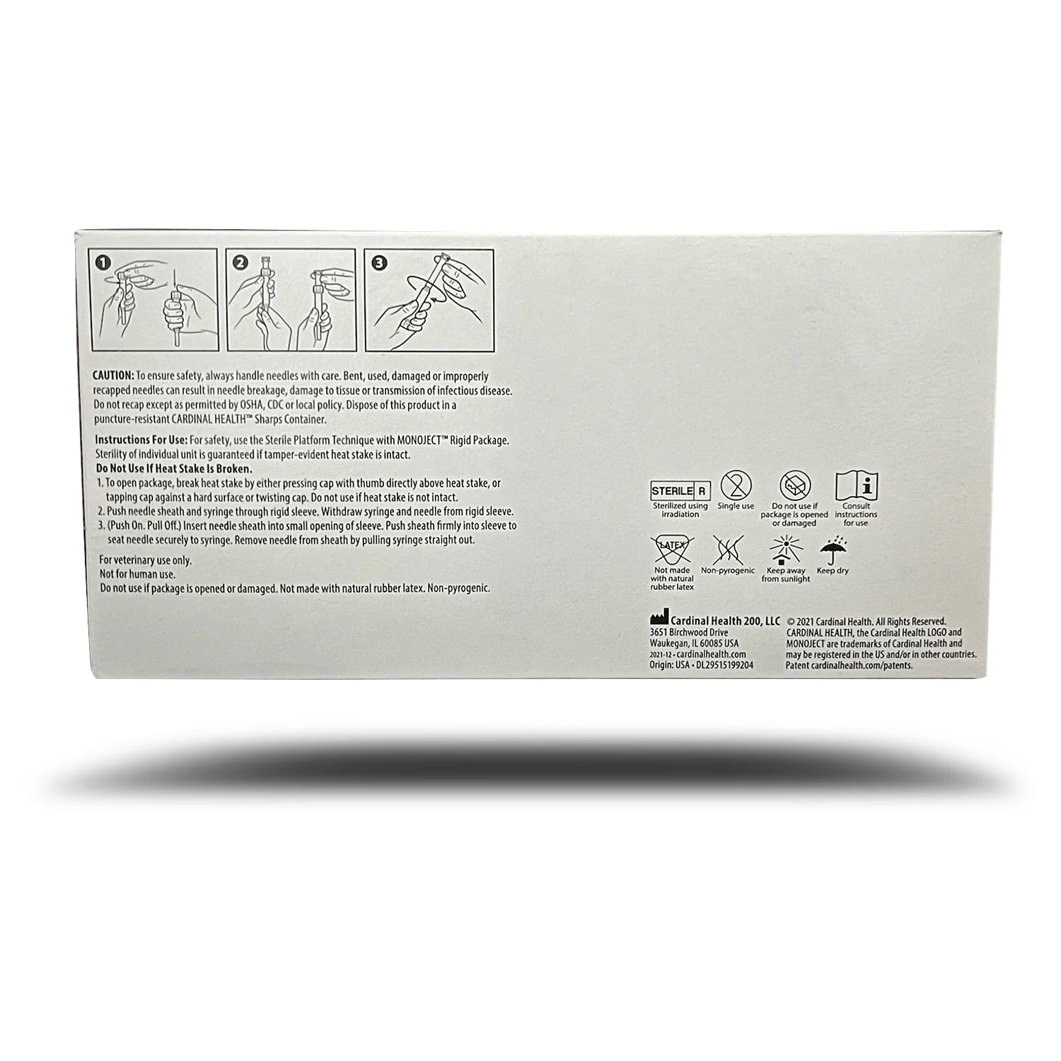 Monoject Luer-Slip (LS) Syringe with Needle Combo - Image 3