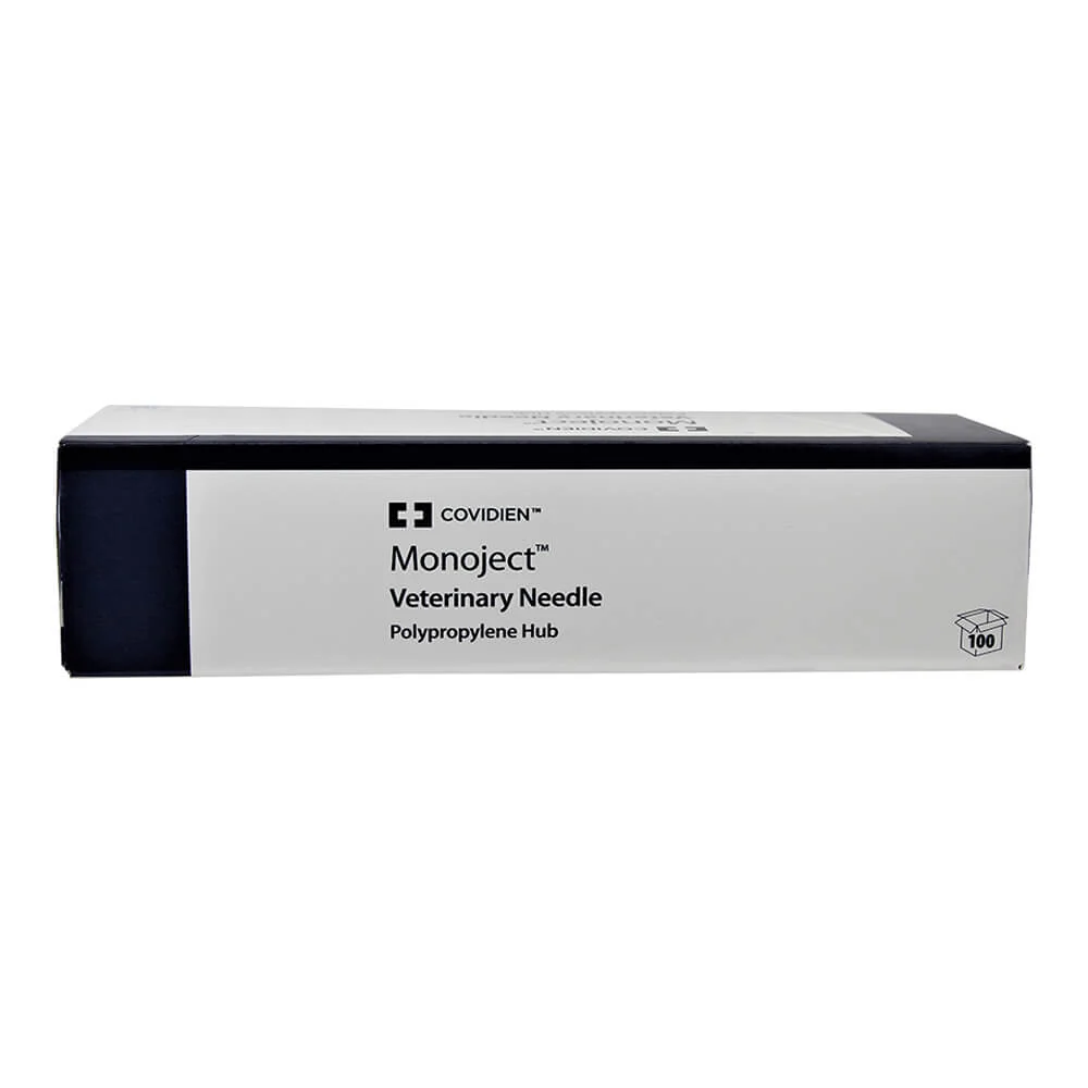 Monoject Needle, Polypropylene Hub, 100 Count - Image 1