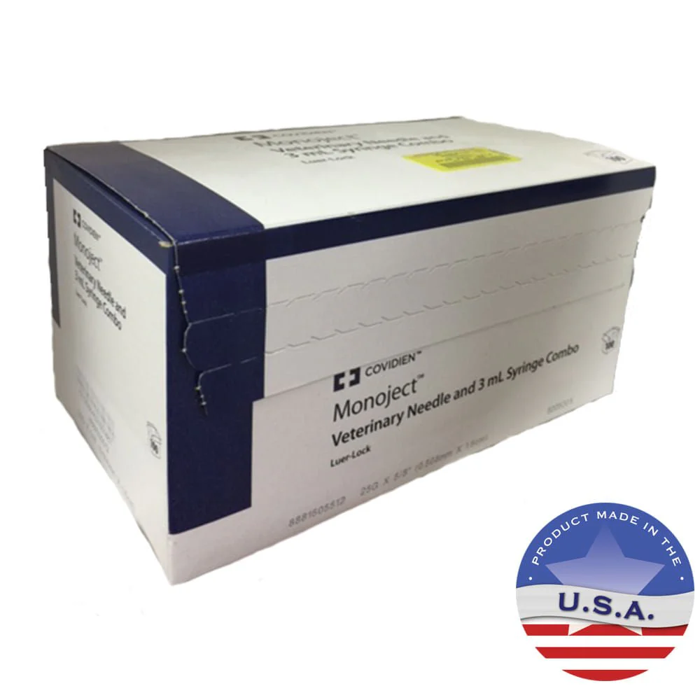 Monoject Luer-Lock (LL) Syringe with Needle Combo - Image 1