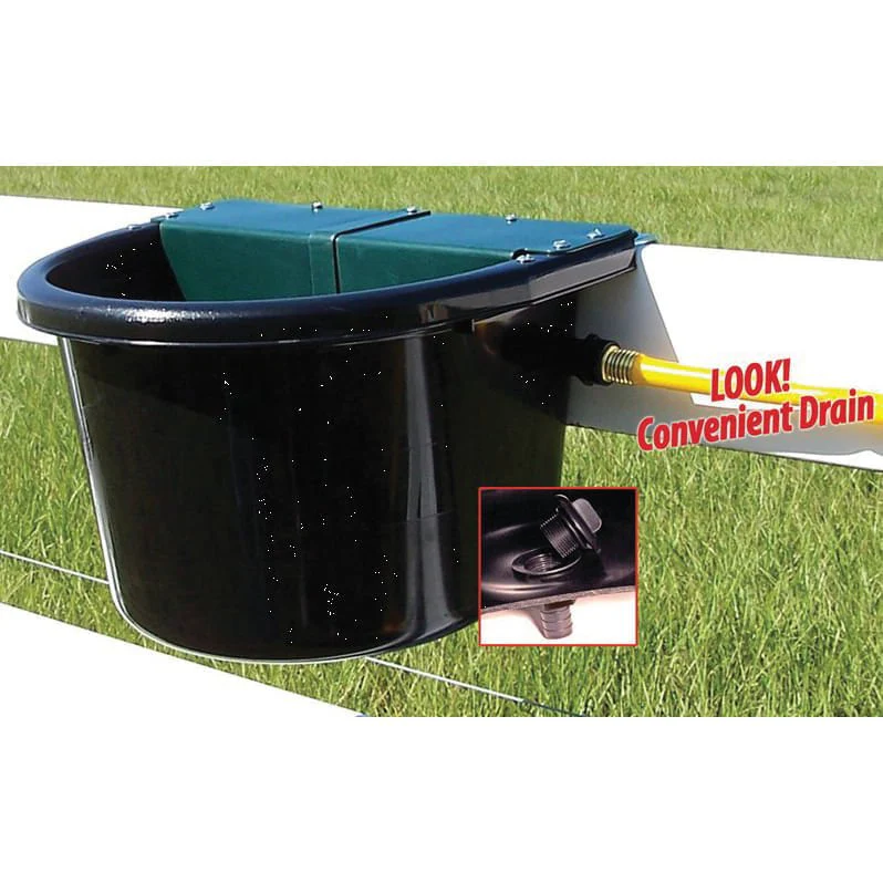 Mr. Aqua 5 Gallon Automatic Livestock Waterer, Hunter Green – Heavy-Duty Float Valve Wall & Fence Mount Design