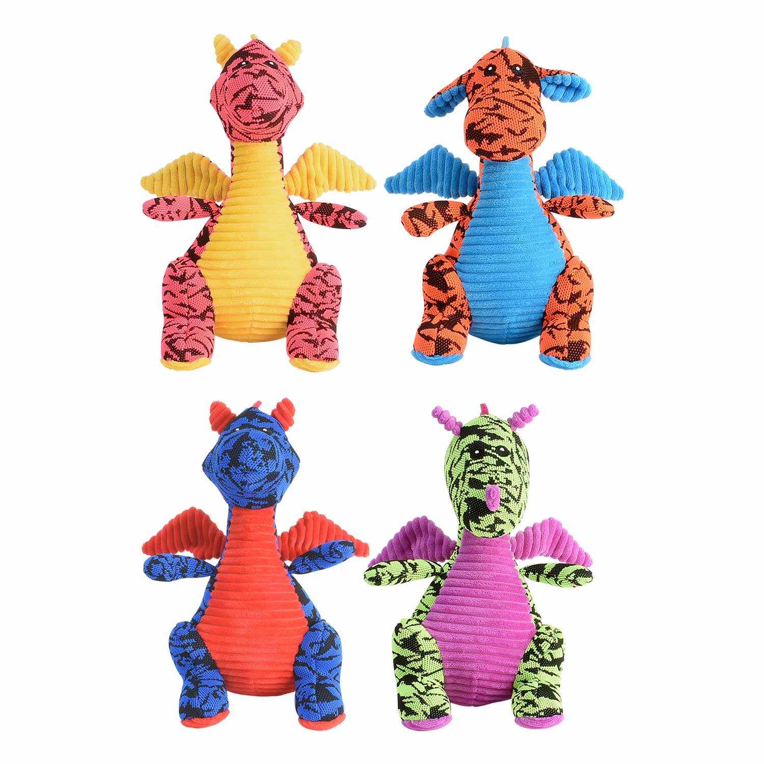 Multipet Dragons Plush Crinkle Dog Toys (Assorted) - Image 2