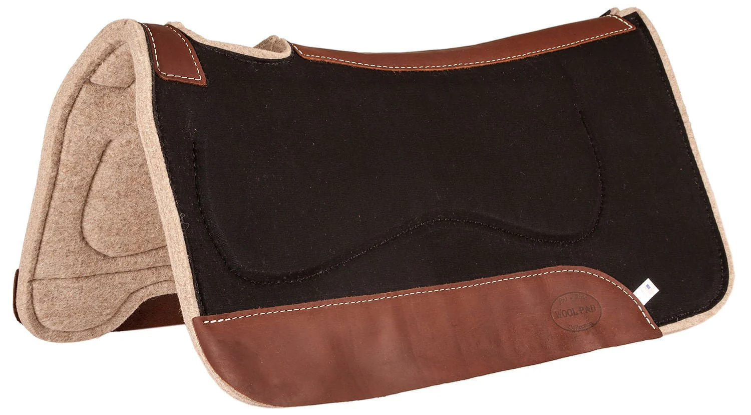 Mustang Canvas and Wool Kidney Saddle Pad - Image 2