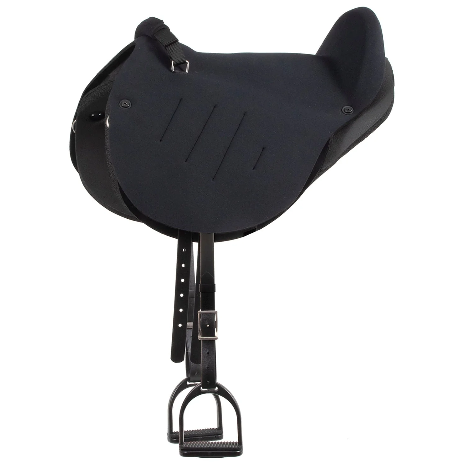 Mustang English Soft Ride Bareback Saddle, Black - Image 1