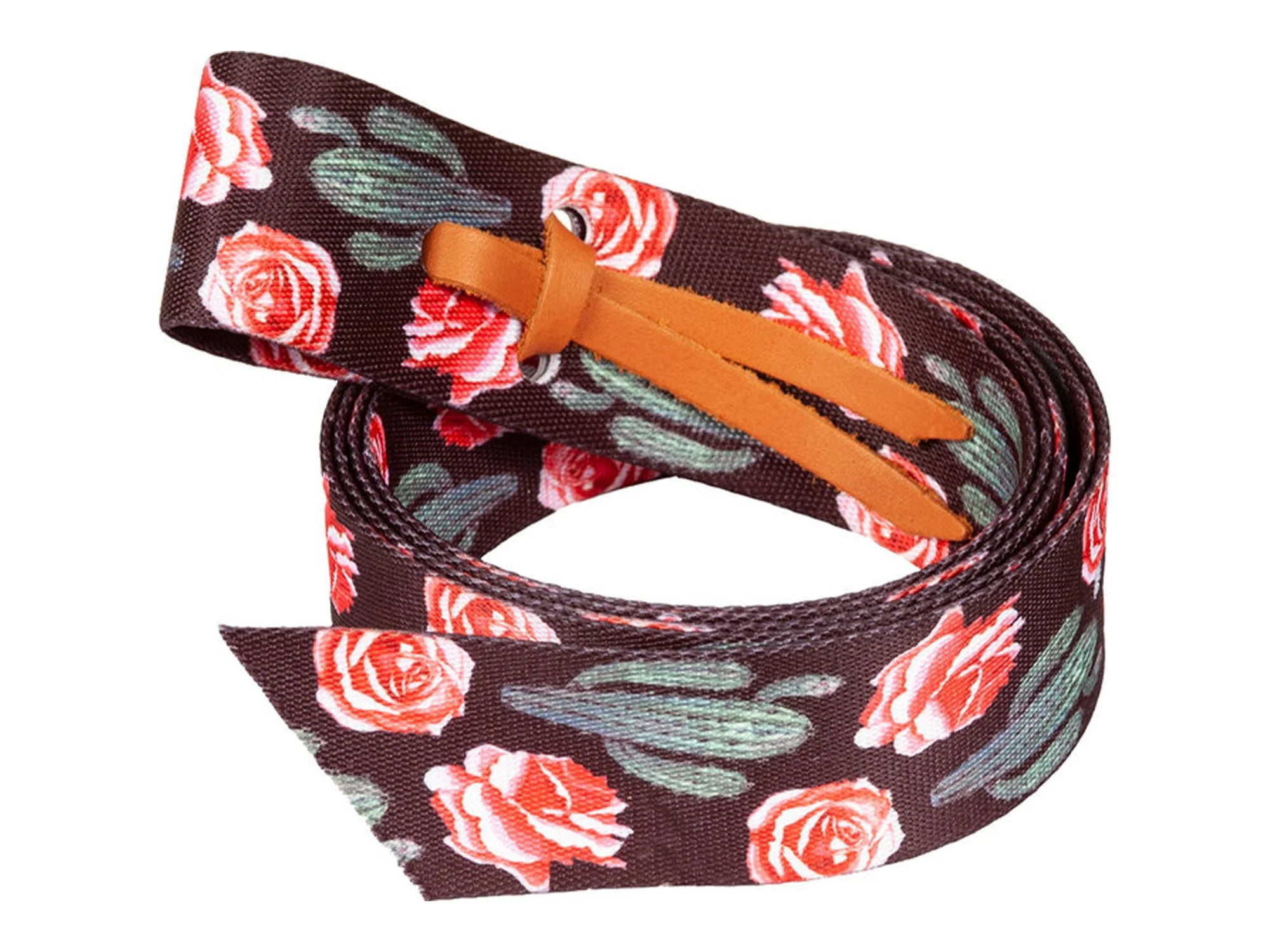 Mustang Western Pattern Print Nylon Tie Strap for Saddles, 6' - Image 1
