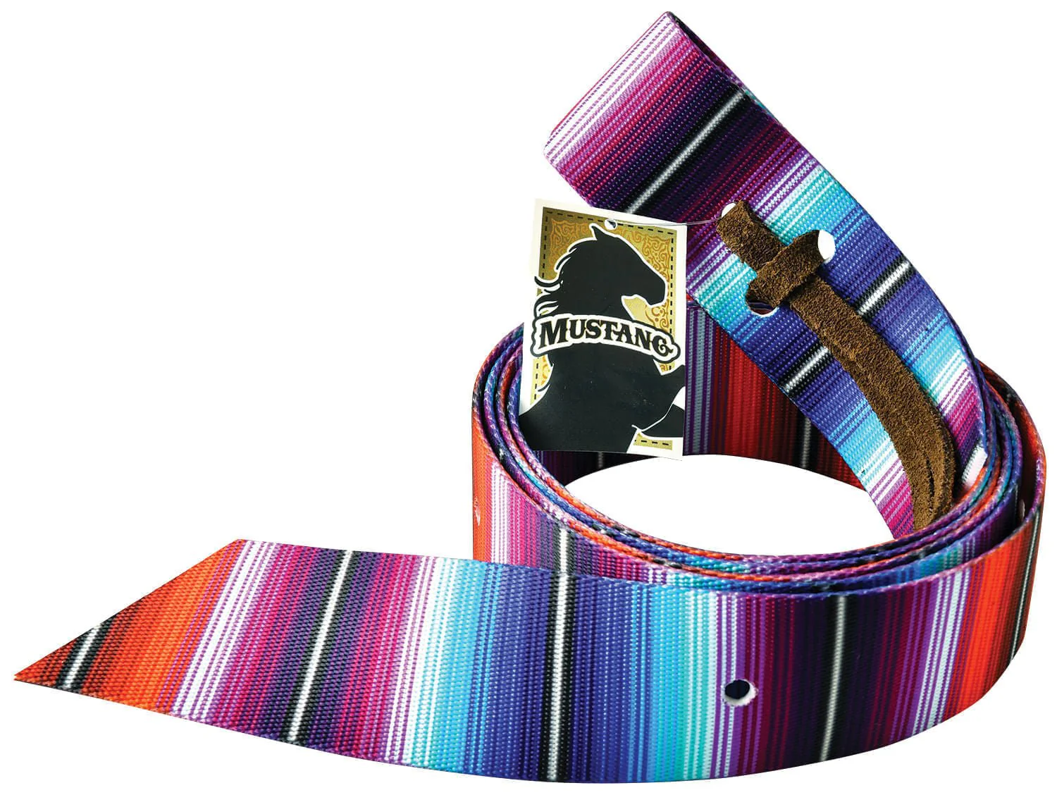 Mustang Western Pattern Print Nylon Tie Strap for Saddles, 6' - Image 2