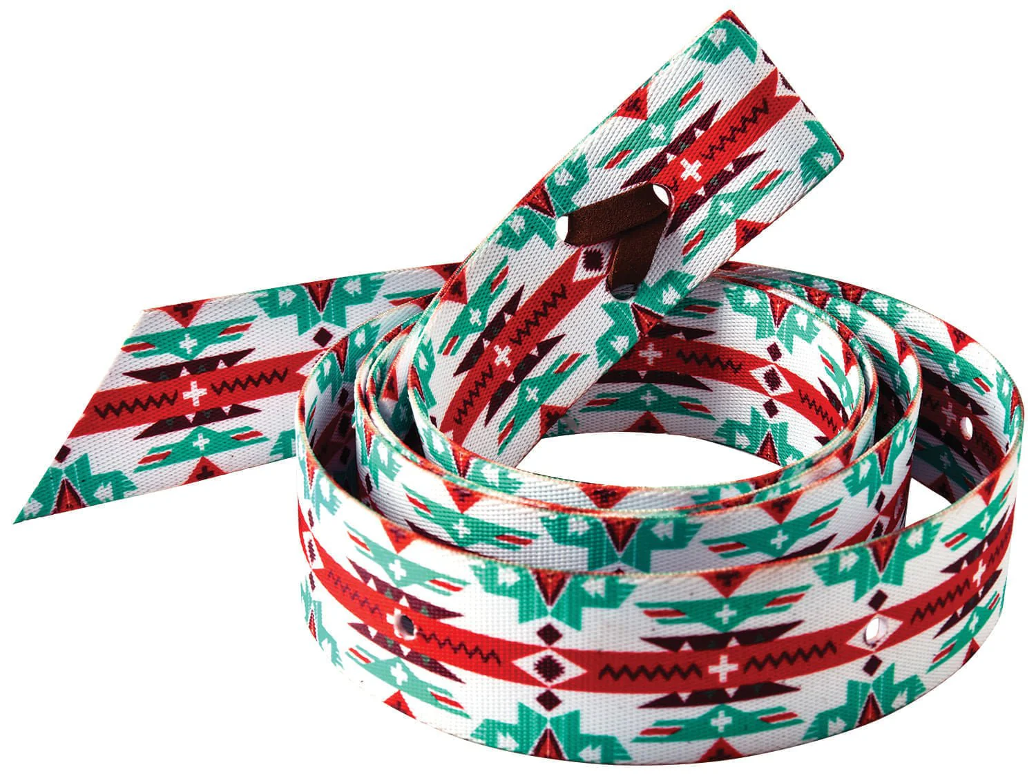 Mustang Western Pattern Print Nylon Tie Strap for Saddles, 6' - Image 3