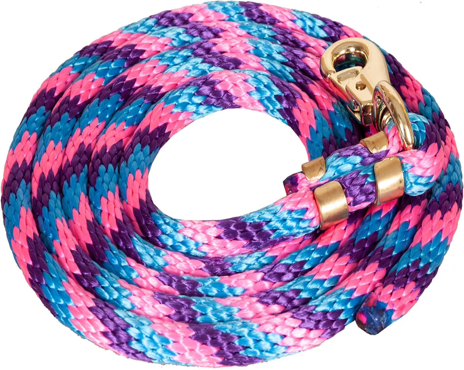 Mustang Poly Colorful Lead Rope, Bull Snap - Image 1