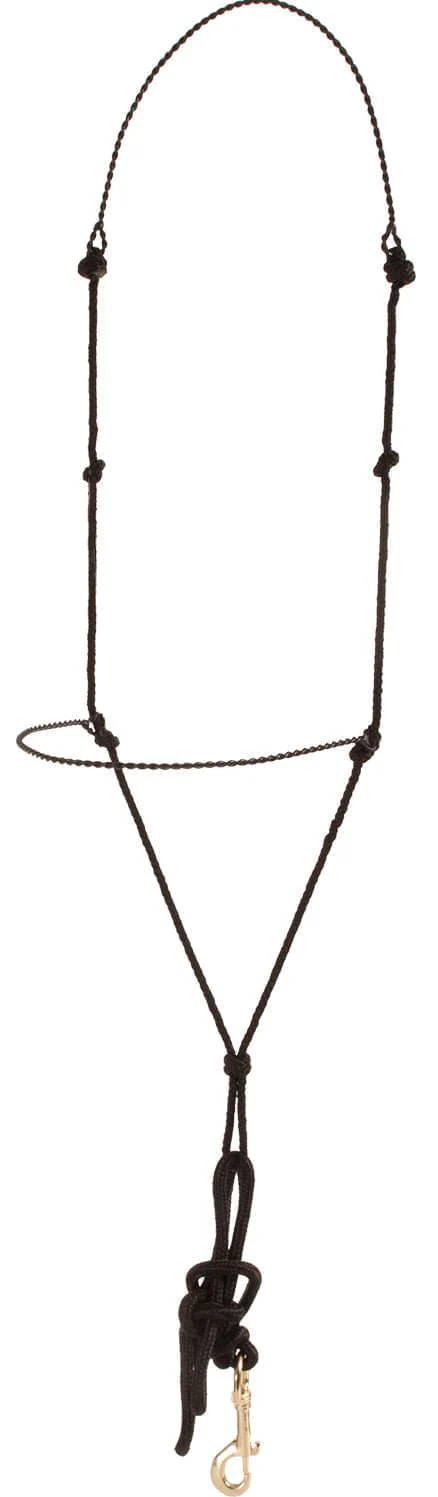 Mustang Twisted Wire & Rope Training Headsetter Headstall for Horses - Image 1