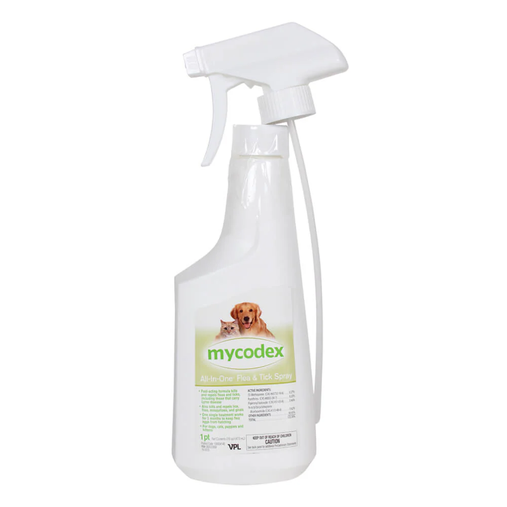 Mycodex All-in-One Flea & Tick Spray for Dogs & Cats, 16 oz - Image 1