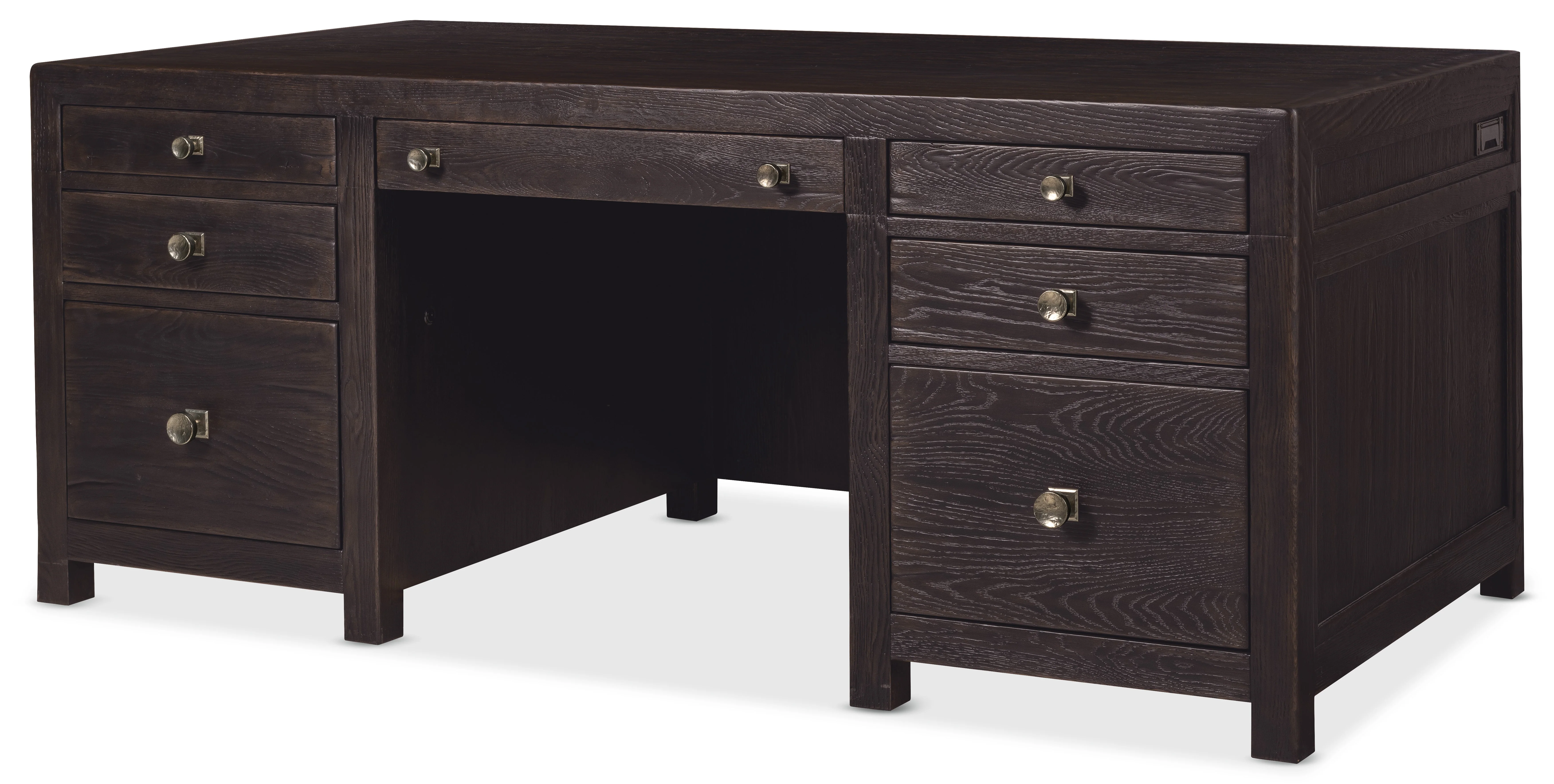 Driftwood Executive Desk | Burnt Timber - Image 2