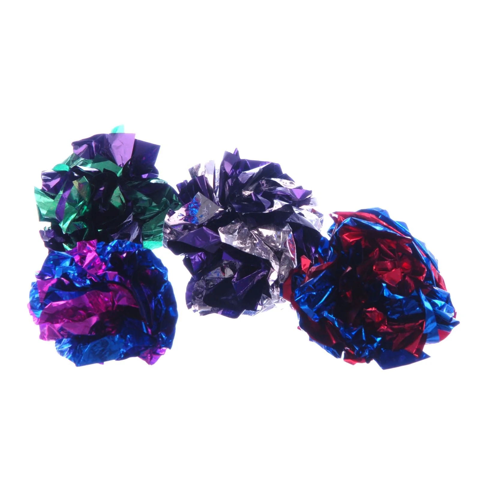 Jeffers Mylar Crackle Balls Cat Toys, 4 pk - Image 1