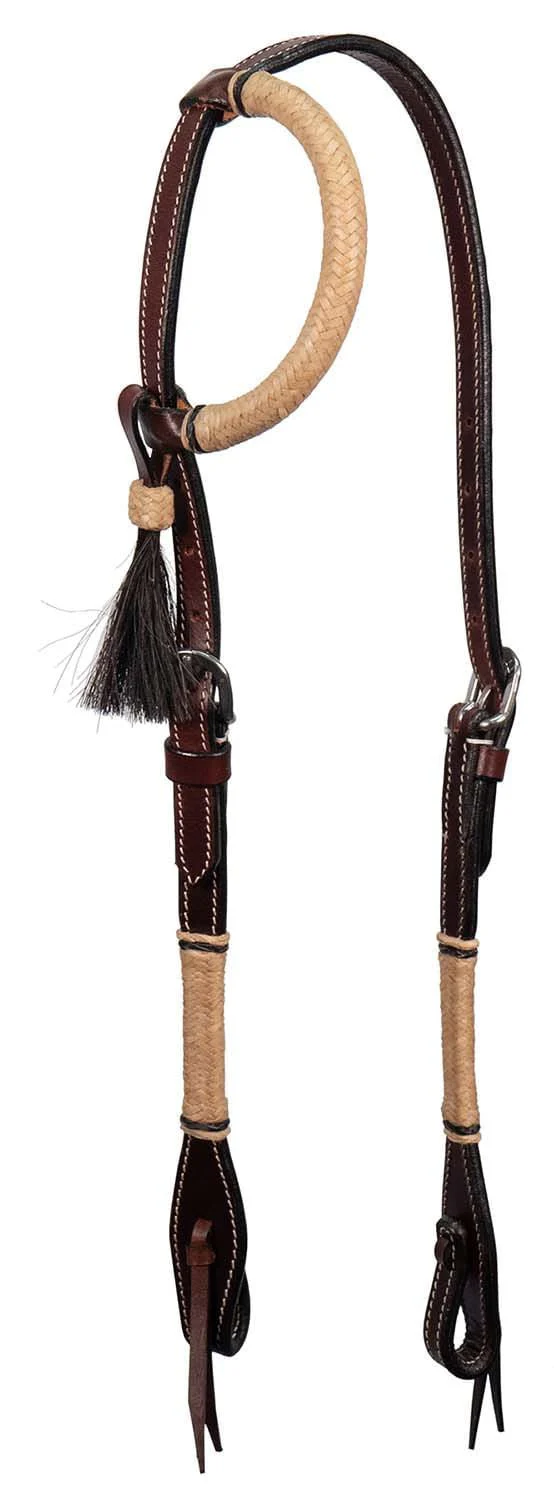 Buffalo Leather Natural Rawhide One Ear Headstall - Image 1