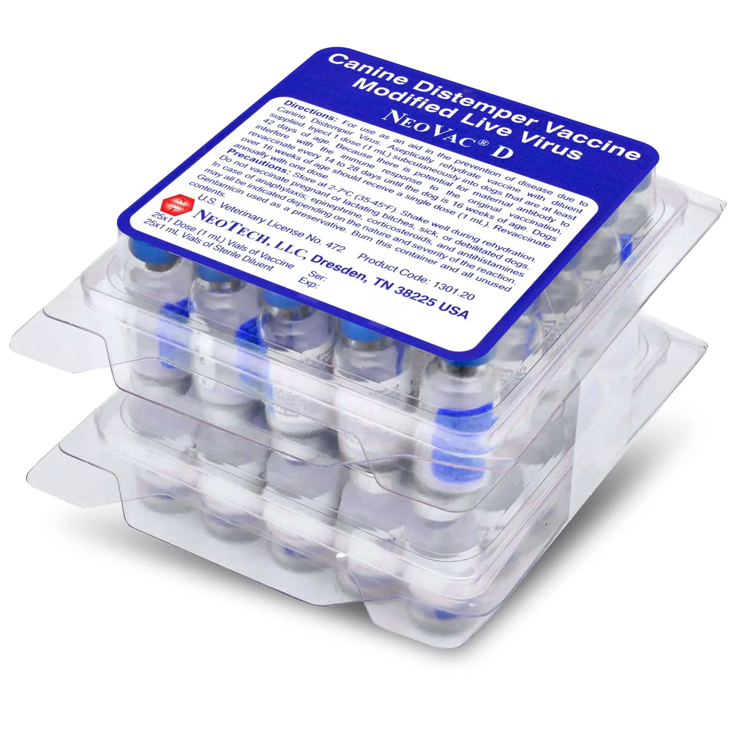 NeoVac D Dog Vaccine (25 x 1ml) - Image 1