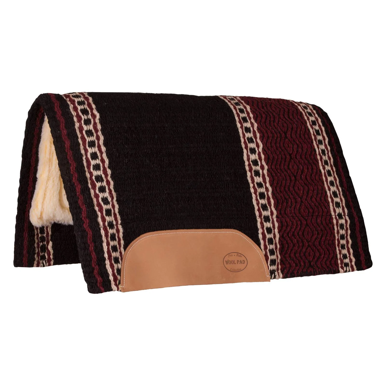 New Zealand Wool Fleece Saddle Pad for Horses – 34" x 36", Shock-Absorbing Felt Center - Image 1