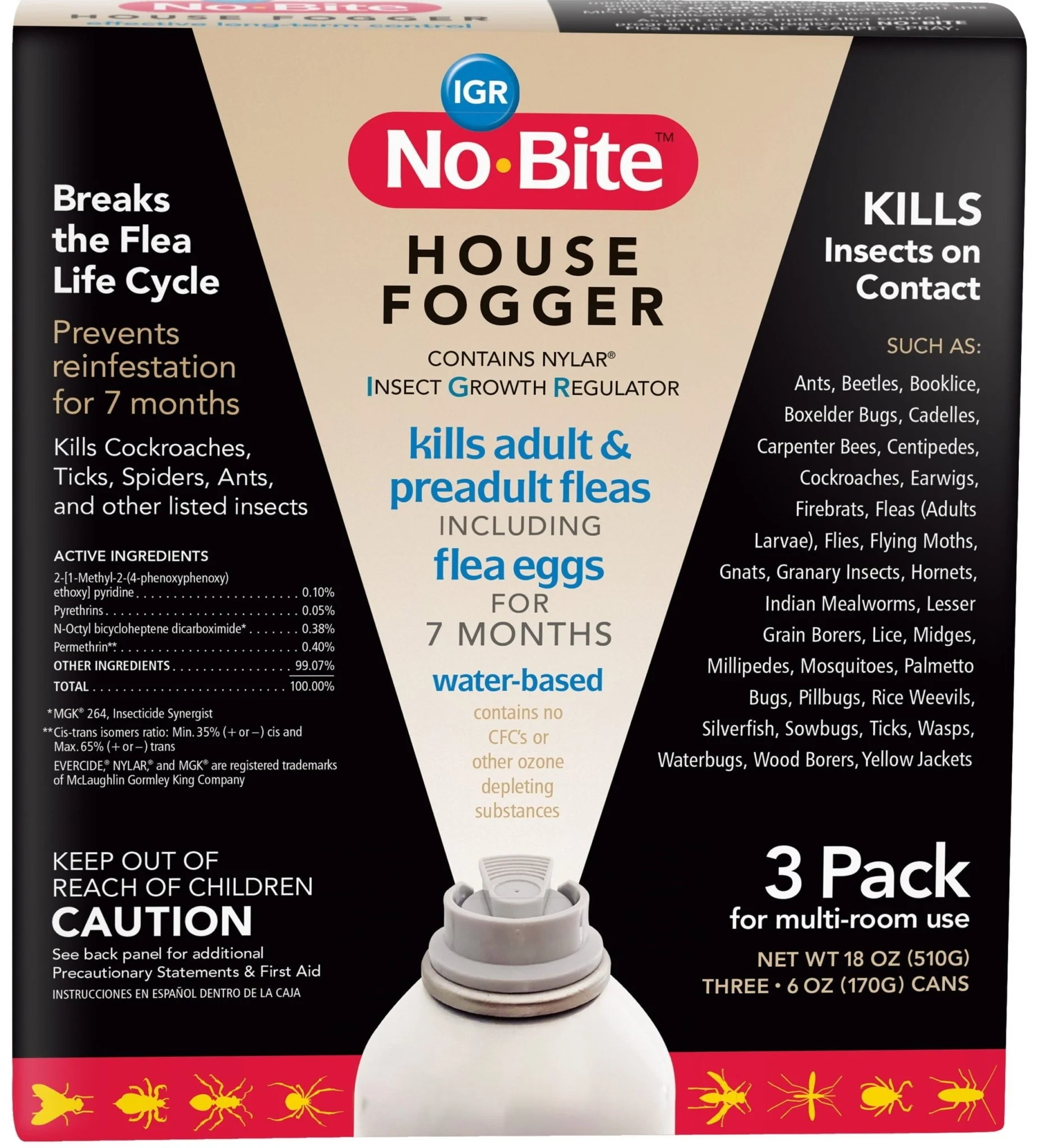No-Bite IGR Fogger, 6 oz, 3 pk - Image 1
