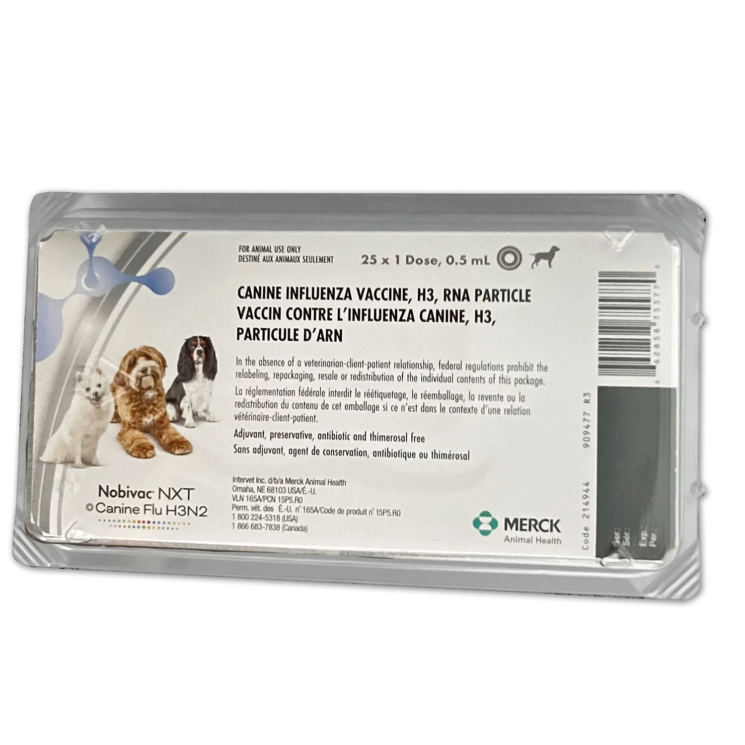 Nobivac NXT Canine Influenza H3N2 Dog Vaccine, 25 x 1 Dose - Image 1
