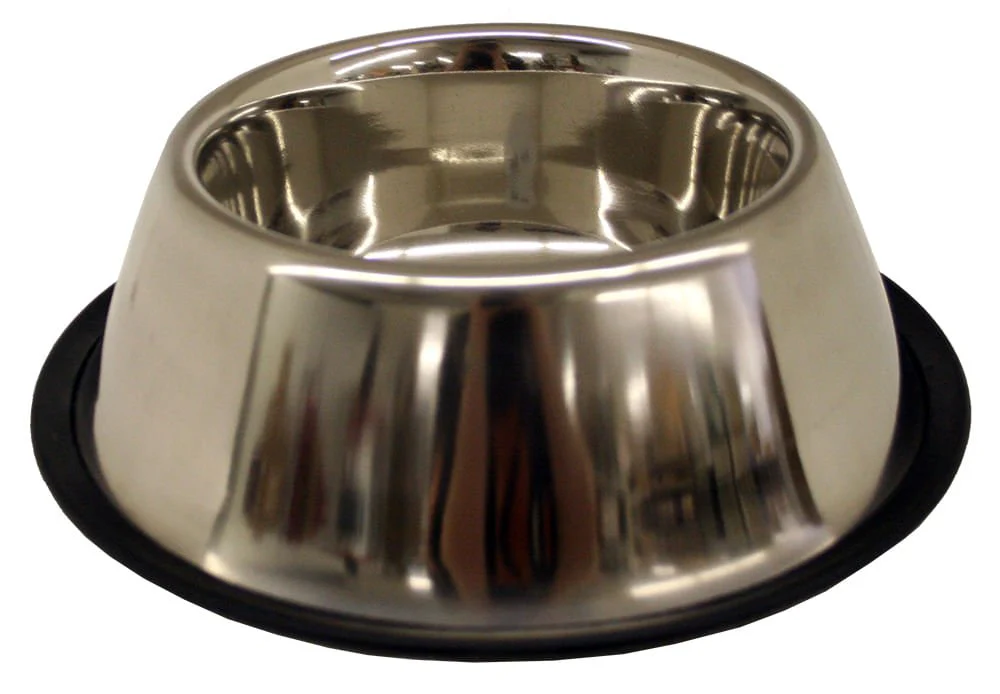 Non-Tip Stainless Steel Bowl, Spaniel Style, 32 oz - Image 1