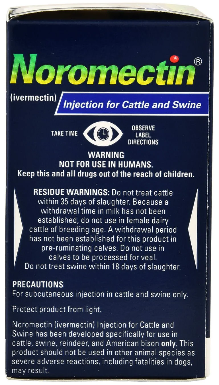 Noromectin Injectable Cattle & Swine Wormer (1% Ivermectin) - Image 2
