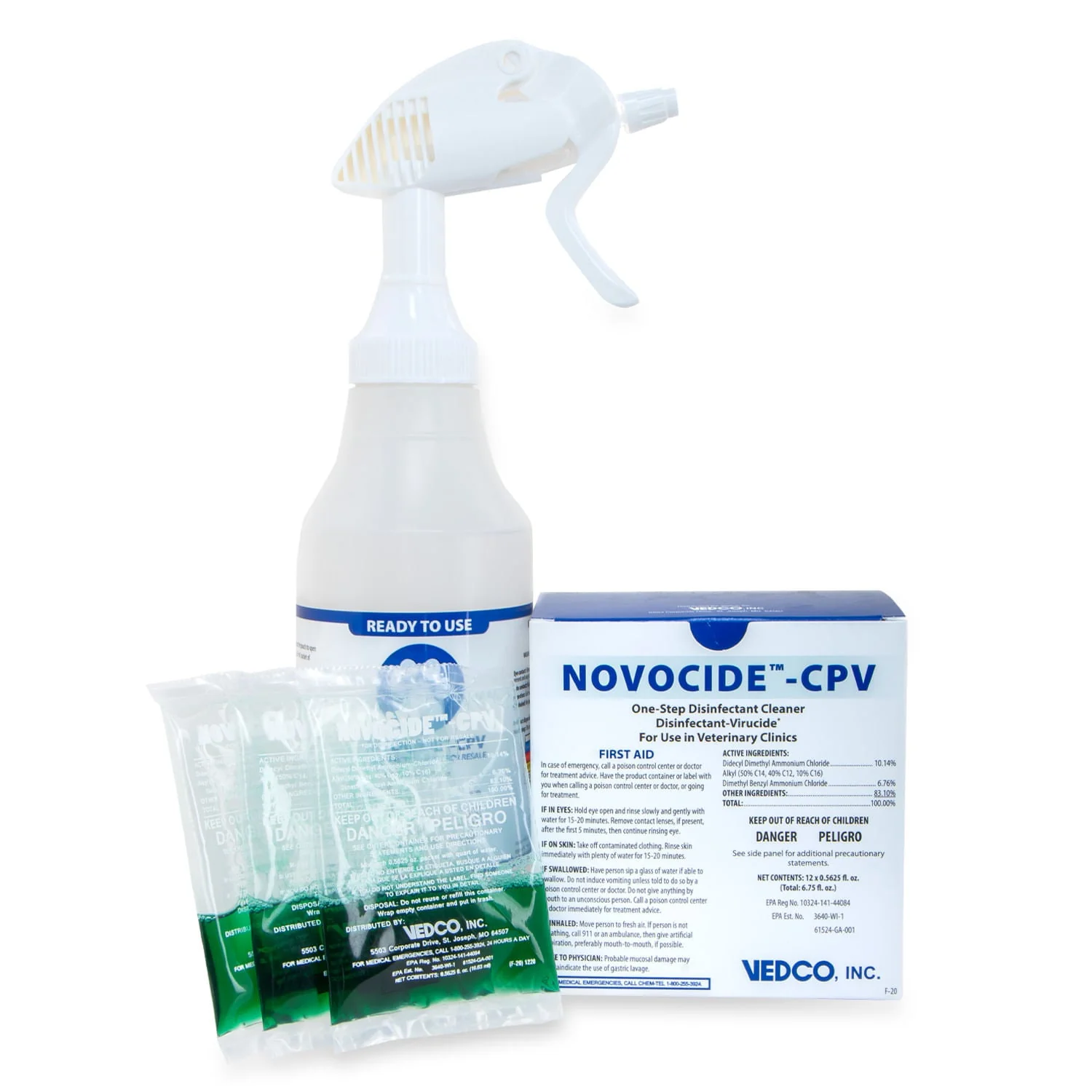 Novocide CPV, 12 Pack – One-Step Disinfectant Cleaner