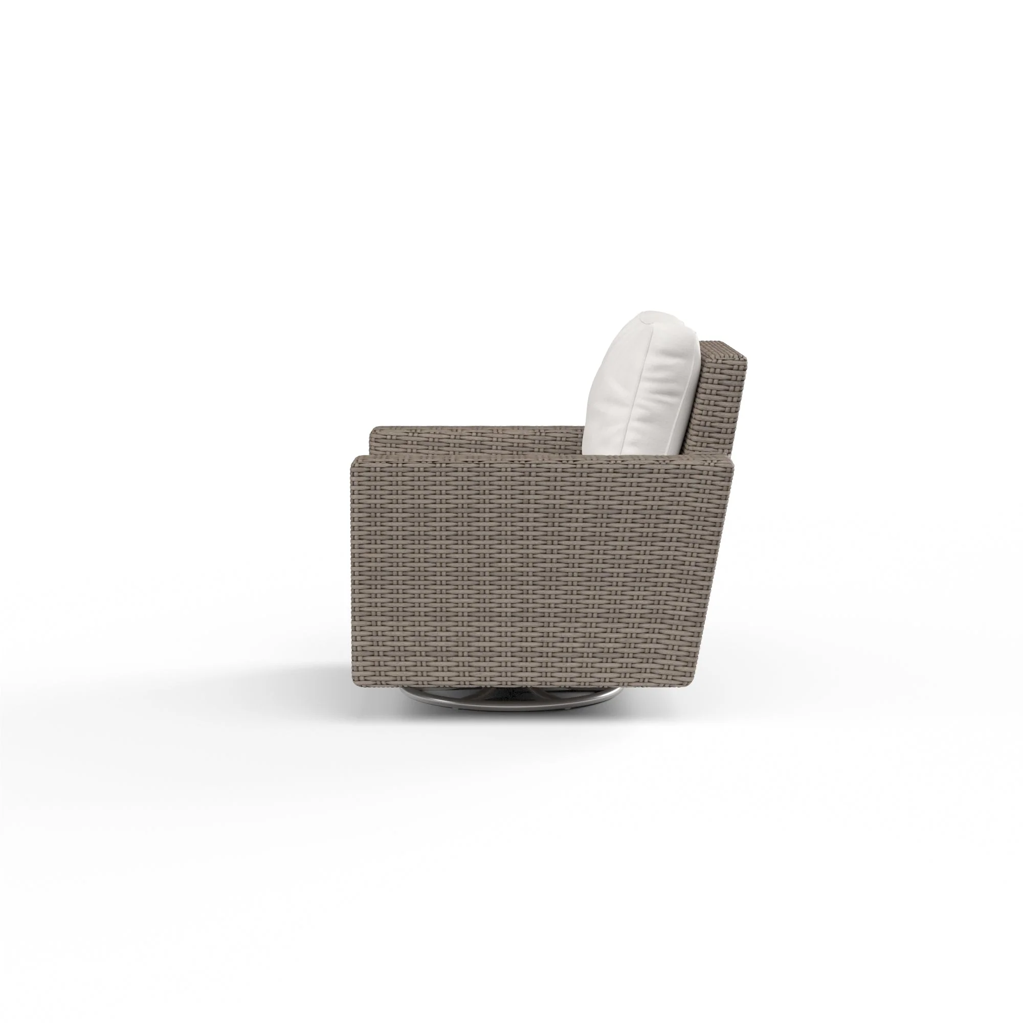 Coronado Swivel Rocker in Canvas Flax w/ Self Welt - Image 3