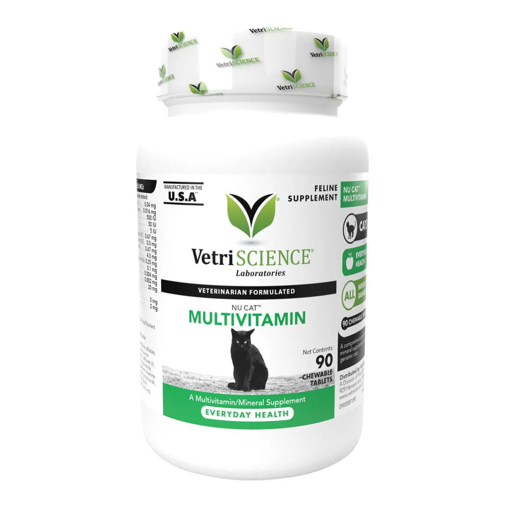 Nu Cat Multivitamin Formula for Cats, 90 Chewable Tablets - Image 1