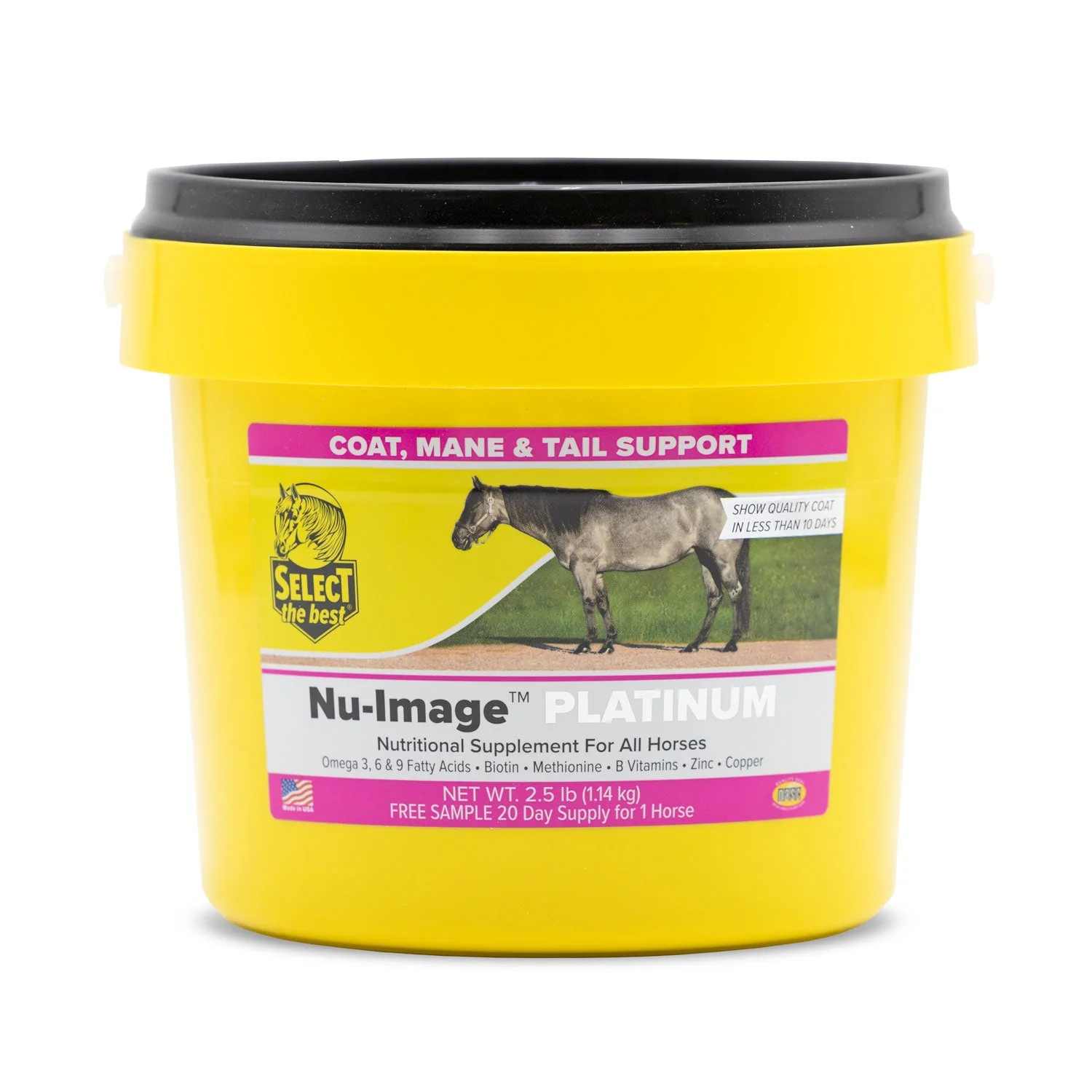 Nu-Image Platinum Horse Coat, Mane & Tail Supplement with Omega 3-6-9, Biotin & Amino Acids for Show-Ready Shine - Image 2
