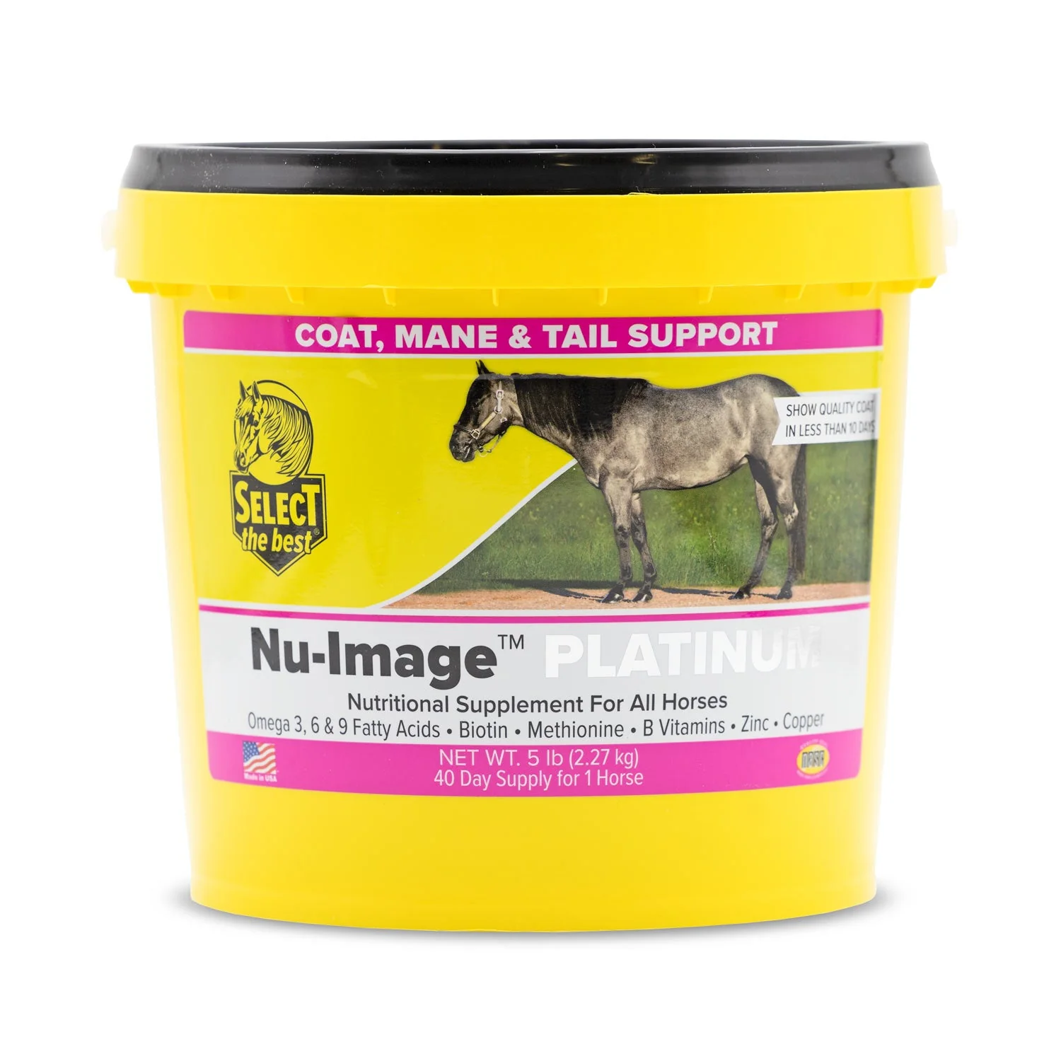 Nu-Image Platinum Horse Coat, Mane & Tail Supplement with Omega 3-6-9, Biotin & Amino Acids for Show-Ready Shine - Image 3