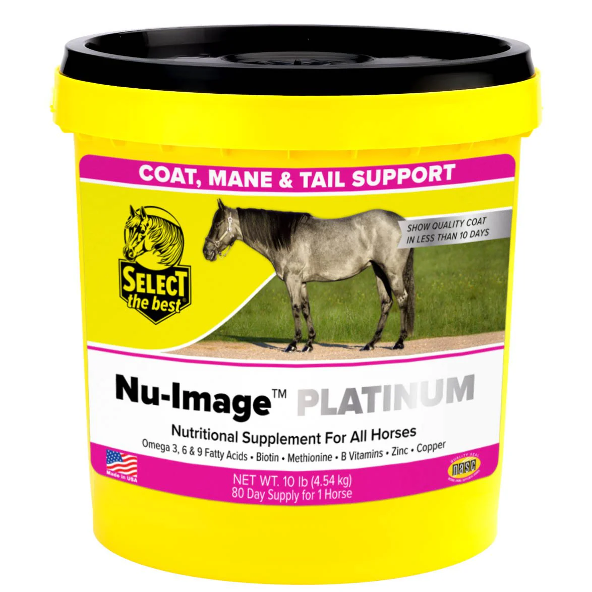 Nu-Image Platinum Horse Coat, Mane & Tail Supplement with Omega 3-6-9, Biotin & Amino Acids for Show-Ready Shine - Image 1