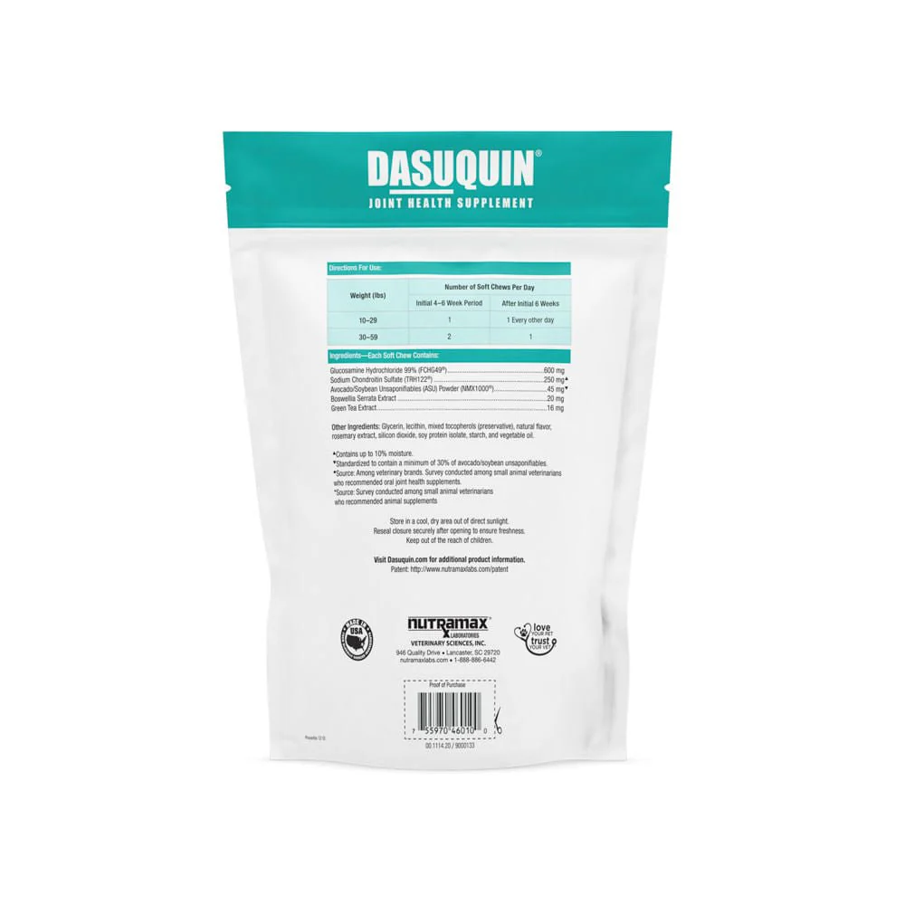 Nutramax Dasuquin for Dogs, Joint Health Supplement, Glucosamine, Chondroitin, ASU and More, Soft Chews - Image 2