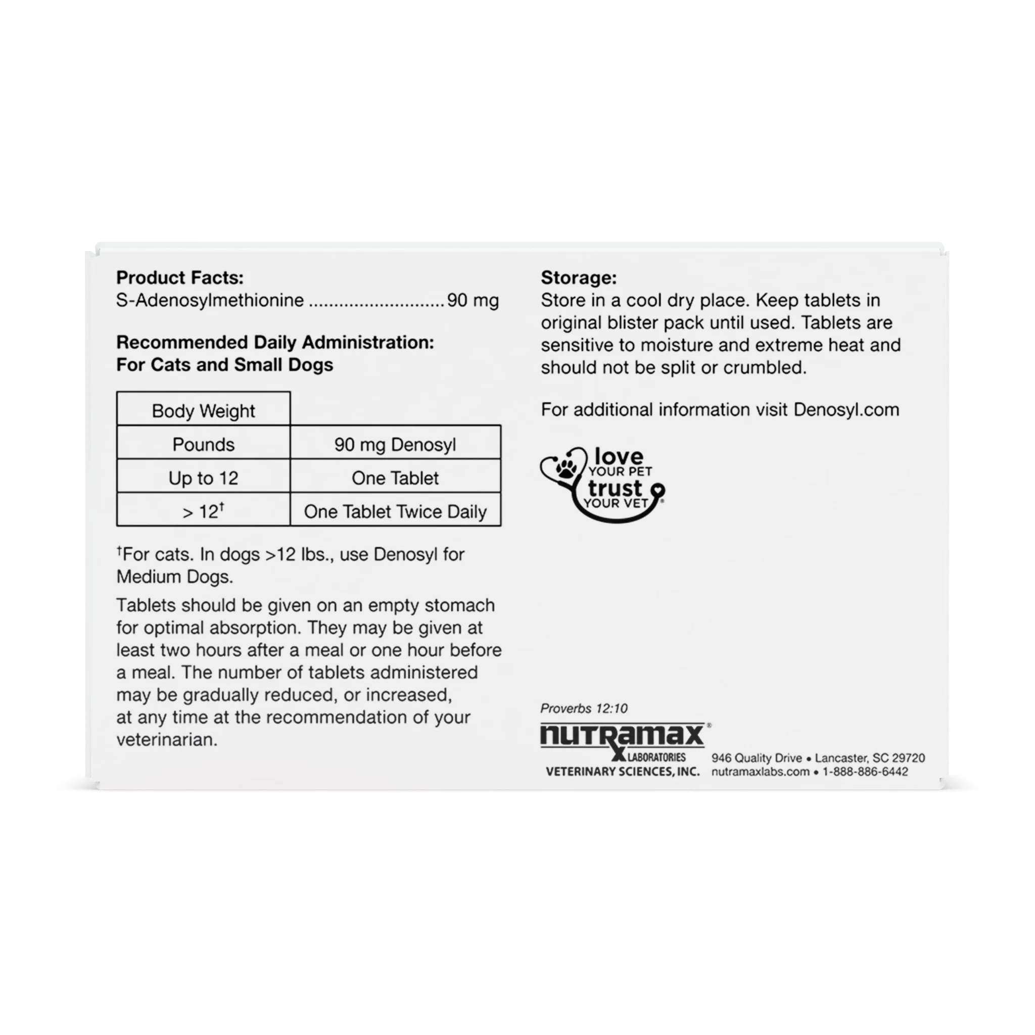Nutramax Denosyl Liver and Brain Health Supplement - Image 2