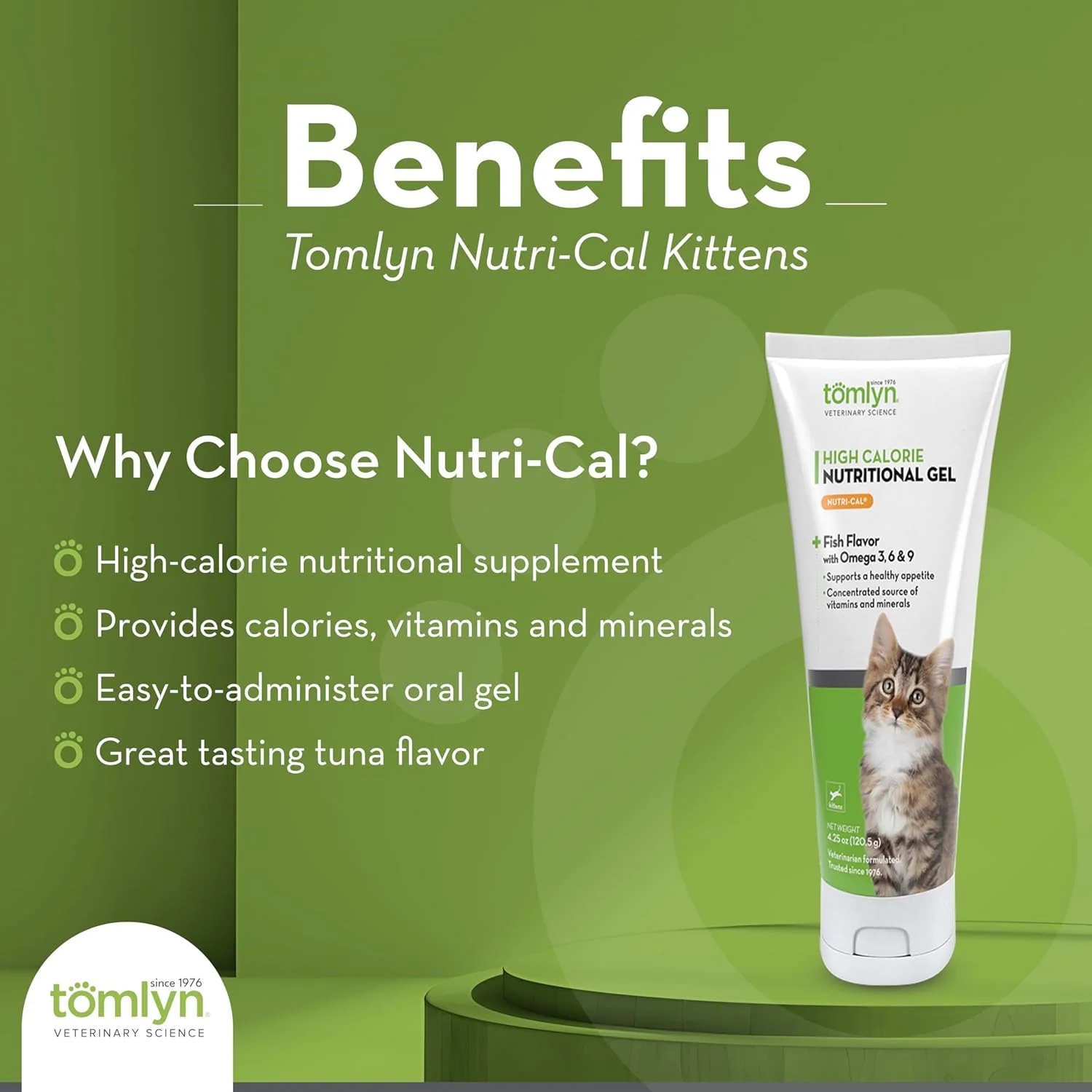 Nutri-Cal® High Calorie Nutritional Gel Fish Flavor for Kittens, 4.25 oz - Image 2