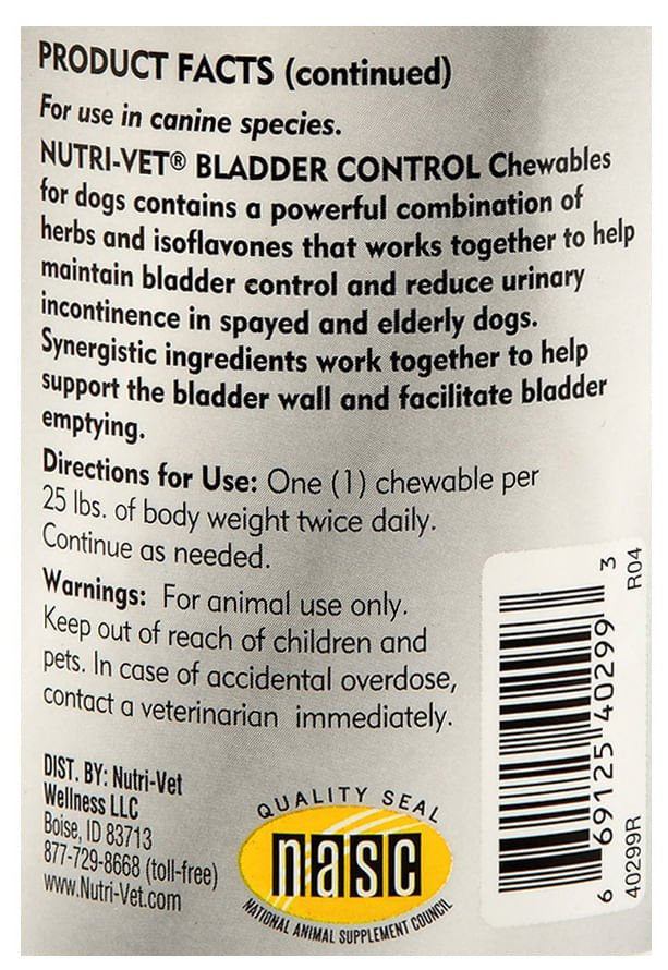 Nutri-Vet Bladder Control Chewables for Dogs - Image 2