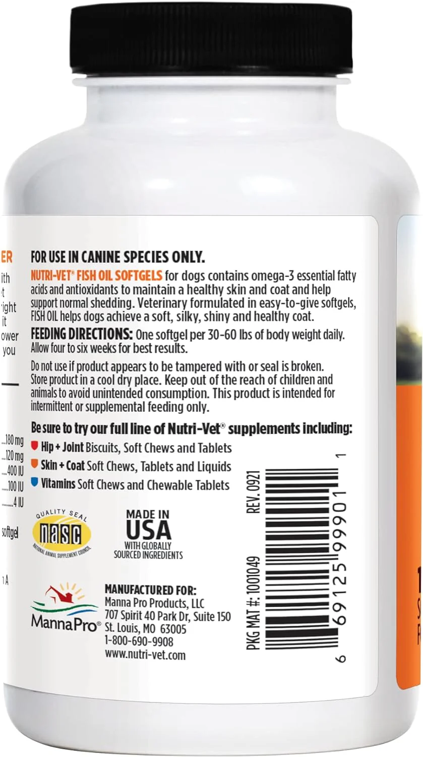 Nutri-Vet Fish Oil, Soft Gels, 100 ct - Image 2
