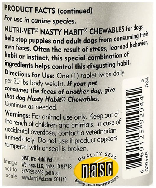 Nutri-Vet Nasty Habit Liver Flavored Chewables - Image 2