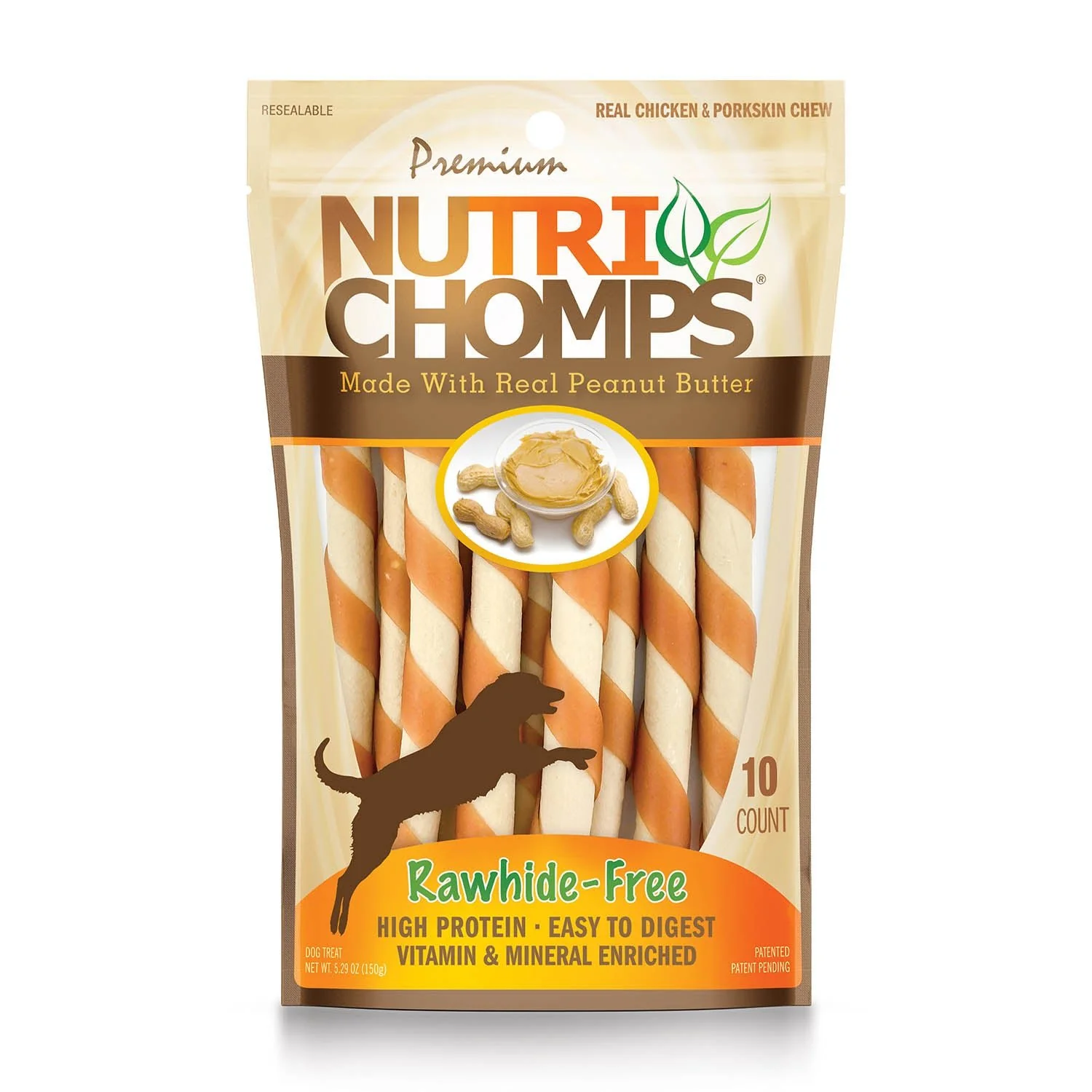 NutriChomps Rawhide-Free Wrapped Twist Dog Chews - Image 1
