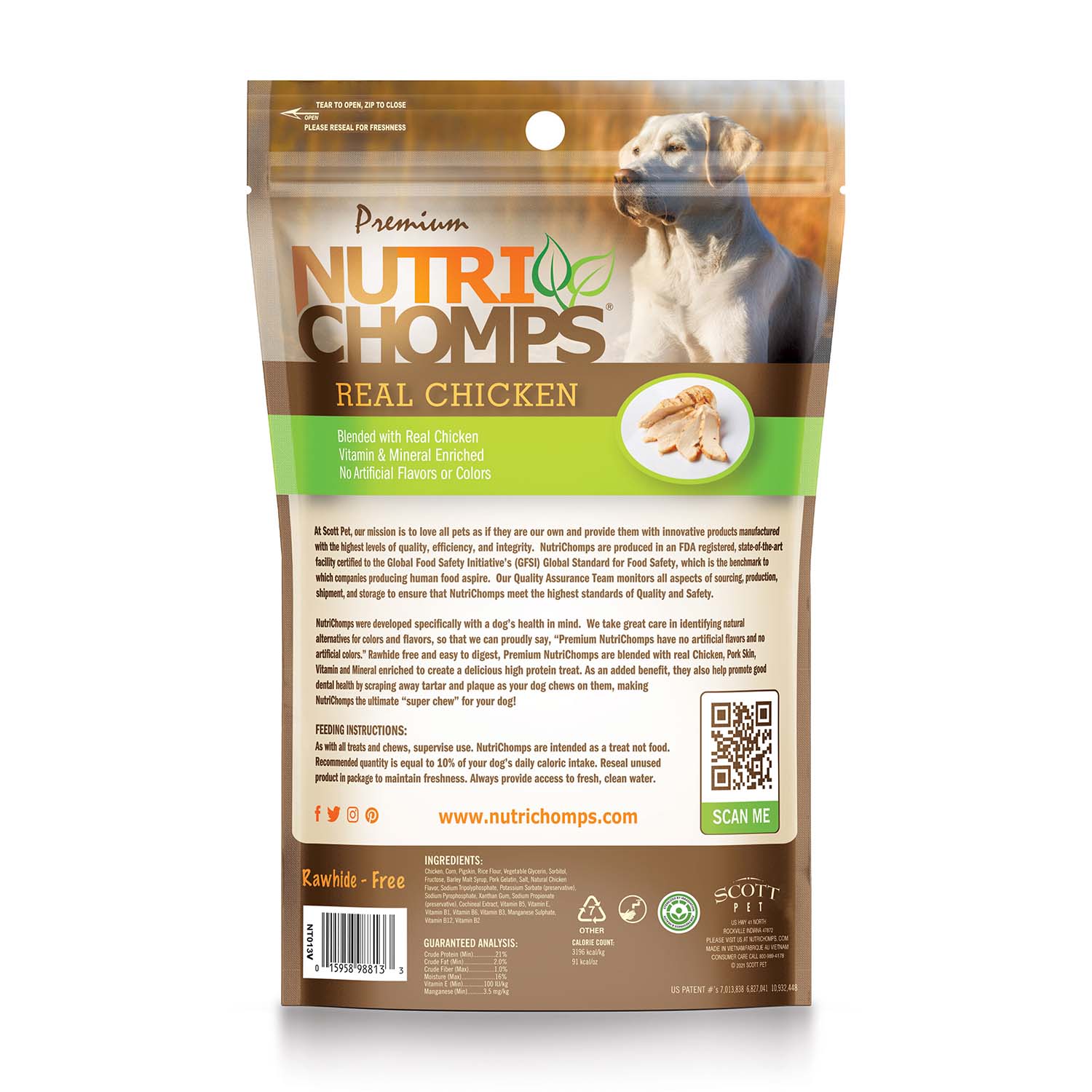 NutriChomps Rawhide-Free Dog Chews – Chicken, Milk, Peanut Butter & Mixed Flavor Braids – High Protein, Dental Health Treats for Small, Medium & Large Dogs - Image 2
