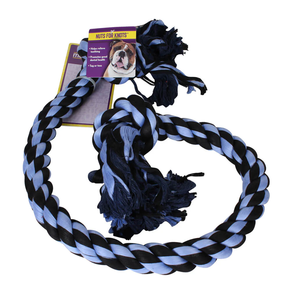 Nuts for Knots 2-Knot Rope Dog Toy, Assorted - Image 3
