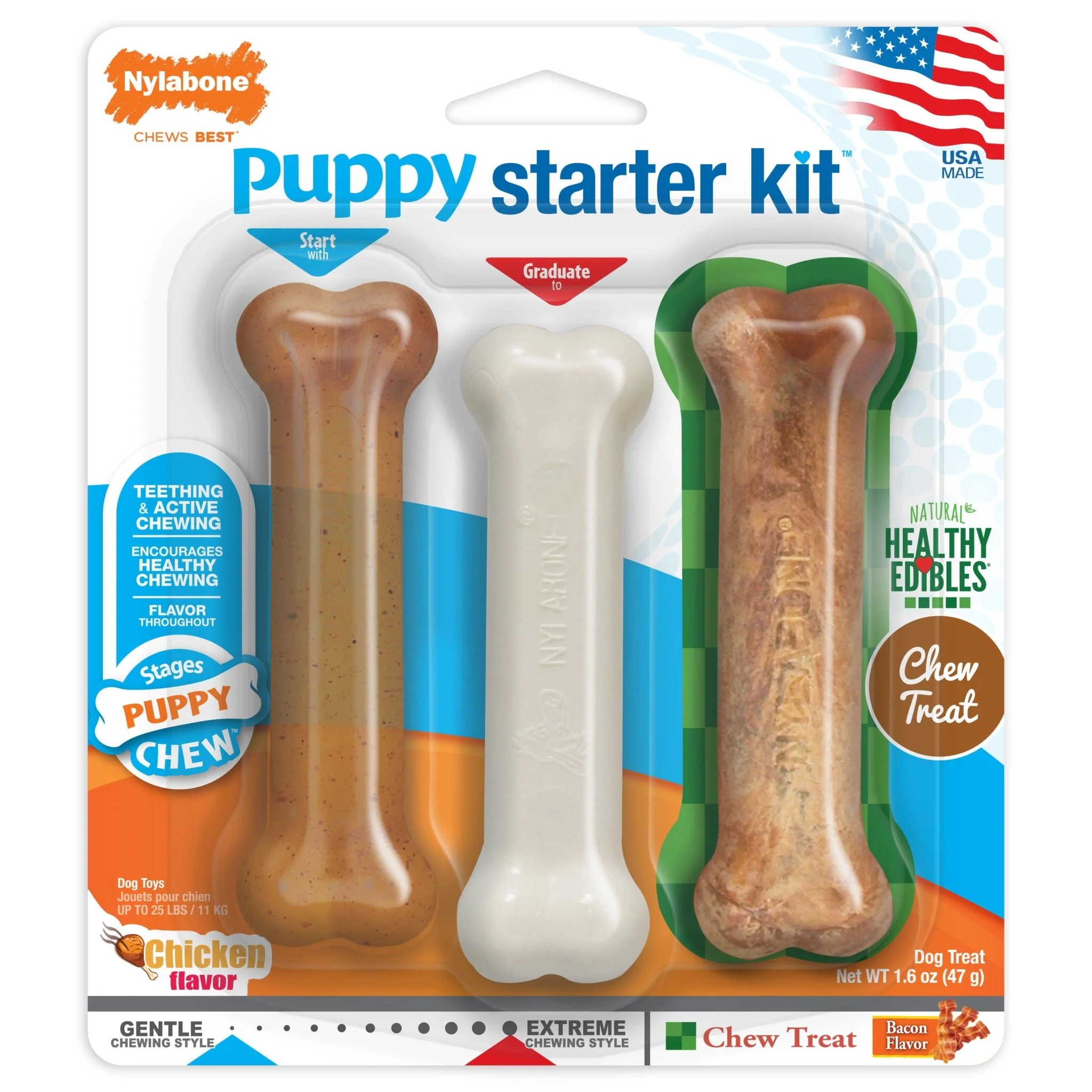 Nylabone Puppy Starter Kit, 3 pack - Image 1