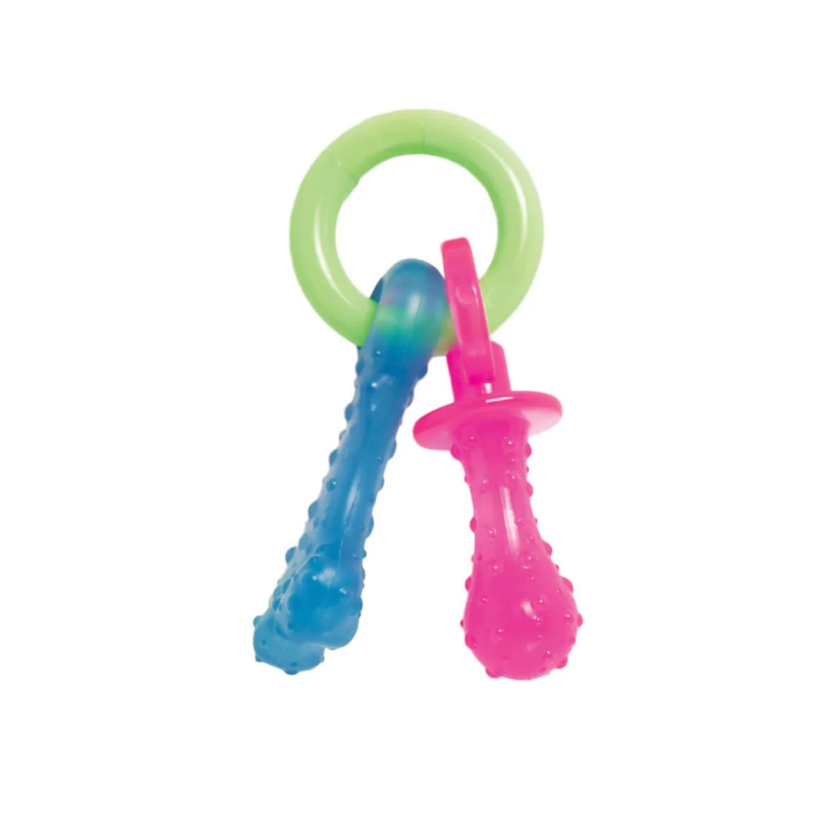Nylabone Puppy Teething Pacifier Bacon Flavor Chew Toy - Image 2