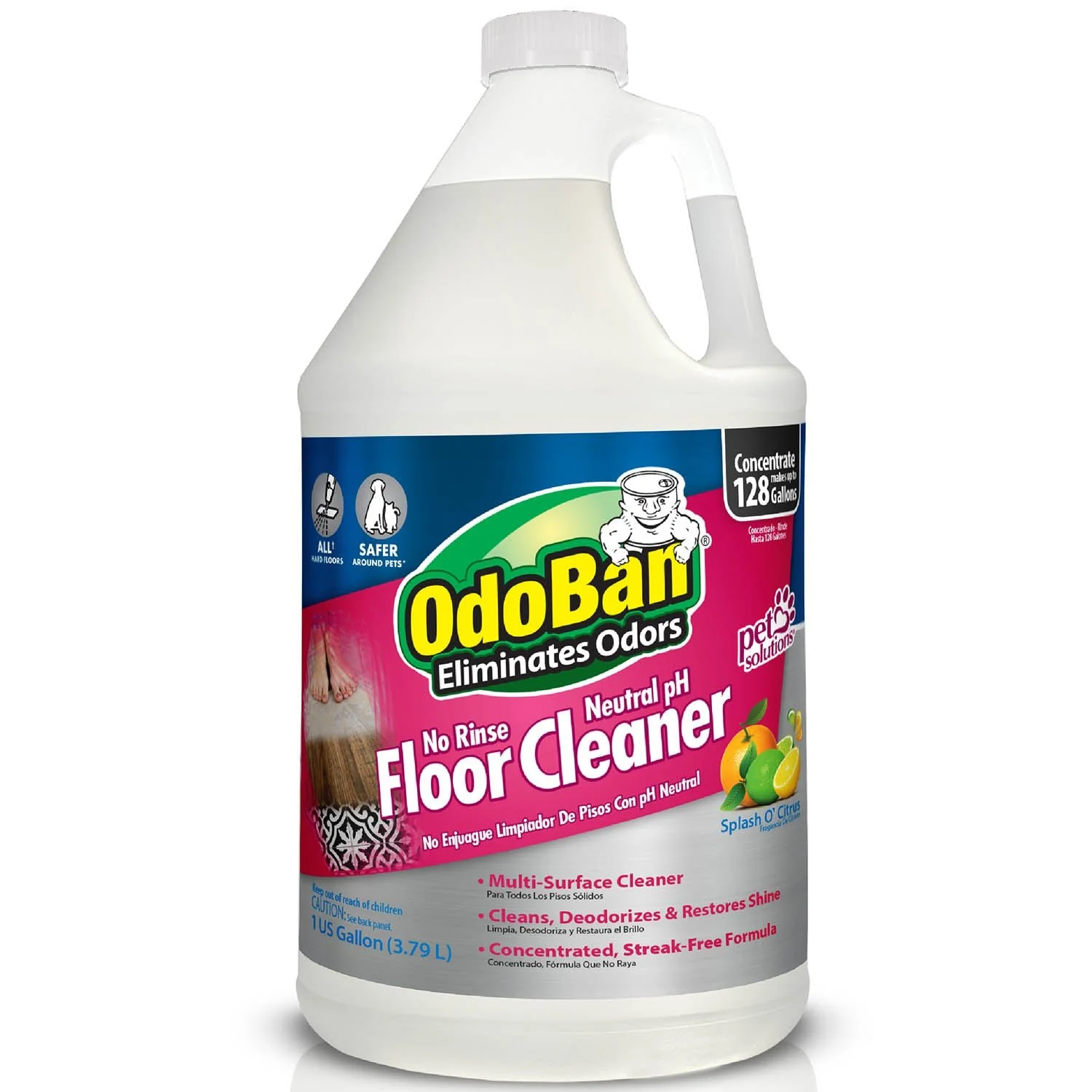 OdoBan No Rinse, Neutral pH, Floor Cleaner Concentrate, 1 Gallon - Image 1