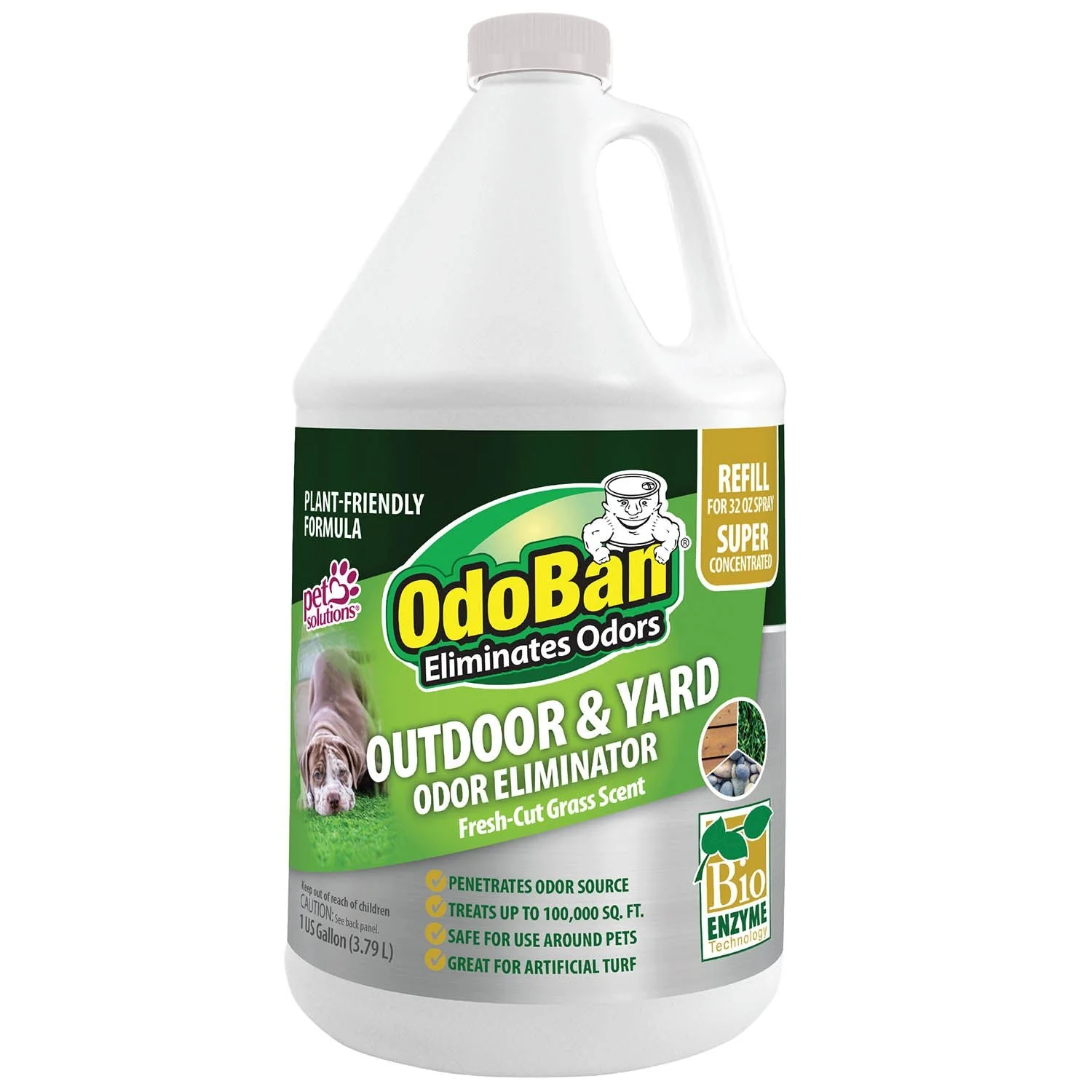 OdoBan Plant-Based Outdoor & Yard Odor Eliminator, Super Concentrate Hose End & Refill - Image 2