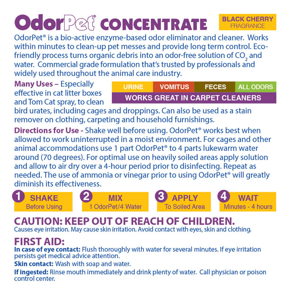 OdorPet Stain + Odor Remover Concentrate with Bio-Active Enzymes - Image 2
