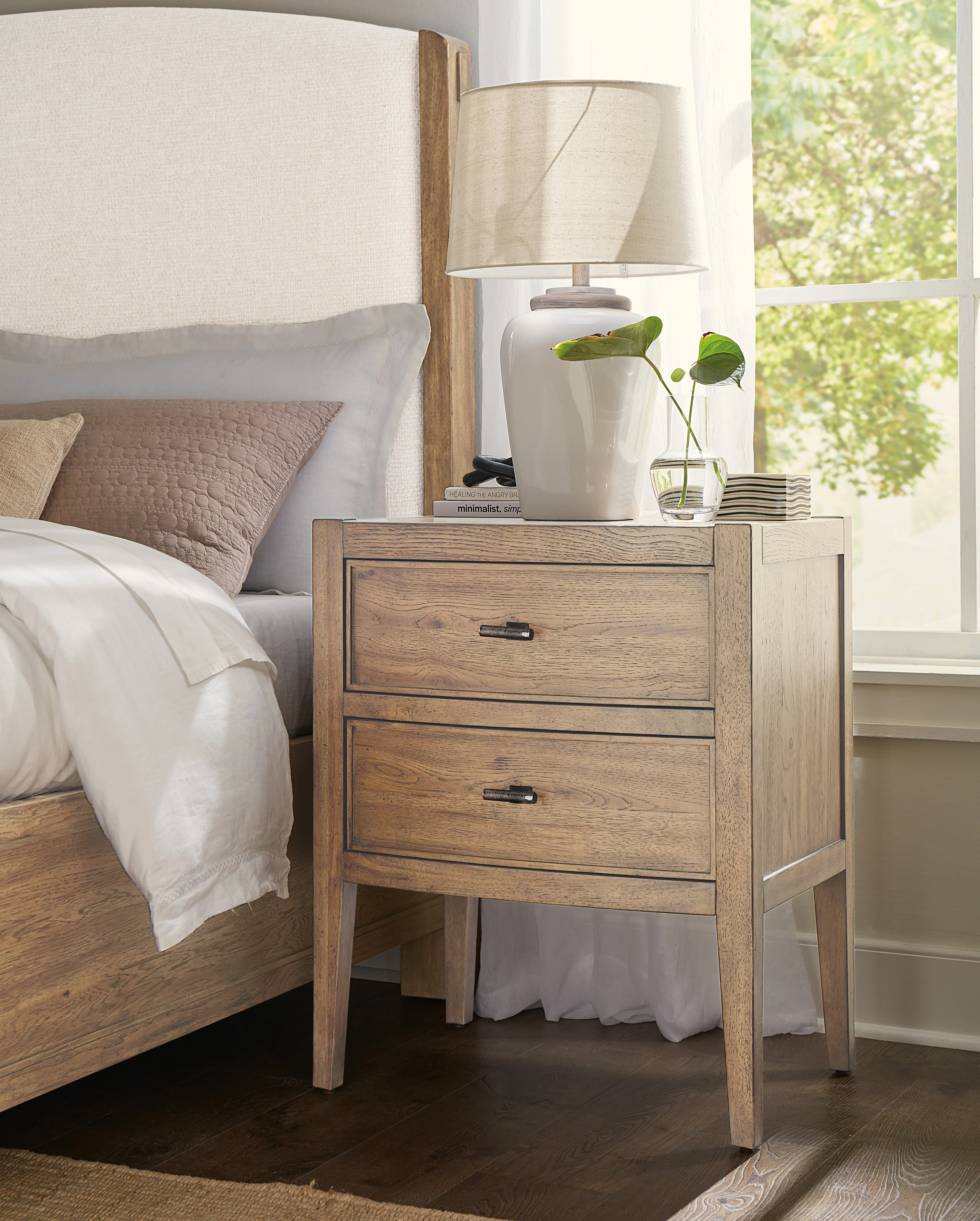 Vineyard Row Two Drawer Nightstand - Image 3